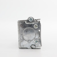 Boîte à interrupteurs galvanisée en acier de 3 pouces * 2 pouces avec oreilles en plâtre, profondeur de 2-1/2 pouces, boîte électrique en métal soudée, argent