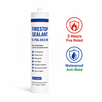 Sealant Silikon Berbasis Air Satu Komponen Tahan Api Anti-jamur Tahan Jamur Tahan Korosi Tahan Api Elastis untuk