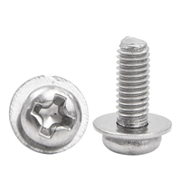 Vis à tête cylindrique cruciforme en acier inoxydable 304 avec rondelle plate, ensemble de vis M2 M3 M4 M5