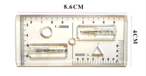Plantilla de Medición DF XC81 en cm Verticalmente para una Marcación Precisa de Latitud y Longitud - Product Image 3