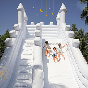Glissière d'eau blanche gonflable sautant le château plein d'entrain glisse la glissière sèche gonflable pour le toboggan gonflable commercial de piscine - Product Image 3