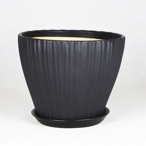 Pot de fleurs en céramique moderne avec kit de suspension et plateau, petit pot en ciment pour succulentes, fleurs, bonsaï, pour bureau, pépinière, sol d'exposition - Product Image 3