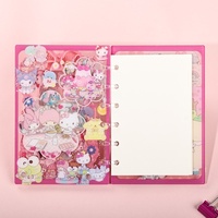 Cuaderno Acrílico A7 de Hojas Sueltas con Diseño de Dibujos Animados Originales, Estilo Japonés y Coreano, Bonito para Niñas, de 1 a 50 Páginas