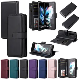 Leather Wallets Mobile Phone Case for iphone 15 Pro max Galaxy Z Fold3 4 Wallet Phone Cover