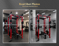 Machine d'entraînement multifonctionnelle commerciale Smith arrière 262 kg, rack de musculation tout-en-un avec système de câbles pour salle de sport et studio de fitness