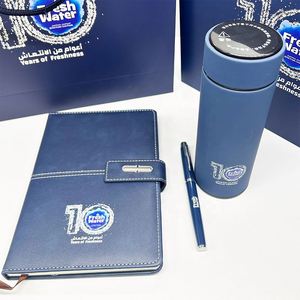 Wholesale Promotional Luxury Gift Items A5 Leather Journal Notebook Customized Business Office Diary Corporate Gift Set With Pen - Product Image 3