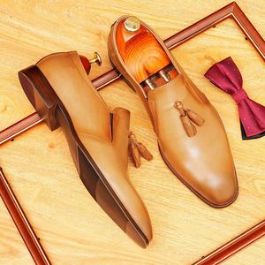 Men's Ankle English-style Leather Engraved Brogue <b>Boots</b> Shiny Thick Soles Height Increasing for Autumn/Winter Business Casual - Product Image 1