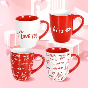 Tasses à café en céramique faites à la main Vanlentine's Day fournisseur tasse en céramique à peindre en gros avec logo personnalisé