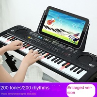 Orgue électronique 61 touches en gros OEM, 6 pièces, pour adultes et enfants débutants, plastique ABS, 8 gammes, fonctionnalités de films et de télévision