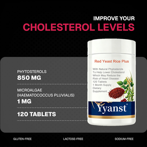 Arroz de levadura roja de alta calidad con fitosteroles en tabletas que apoya la salud cardiovascular y un colesterol saludable, con antioxidantes. - Product Image 2