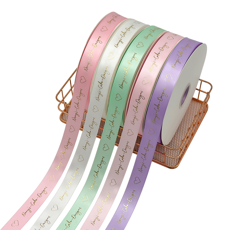 Factory Wholesale Printed Stain Ribbon Gift Packaging Roll Packaging Colorful Ribbon Customized Bow Tie
