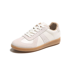 Sneakers Casual da Donna Bianche Stile Coreano Primavera Estate 2026 Traspiranti con Tomaia in PU Allacciatura Tinta Unita per Corsa Internet - Product Image 1