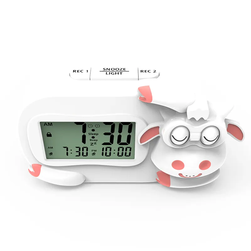 Cute Calf Alarm Clock With Night Children Kids Travel Cheap Alarm Clock