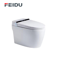 Toilette intelligente une pièce capteur de chauffage électrique chasse d'eau toilette séchage à l'air siège chauffant monté au sol en céramique
