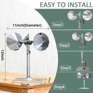 N10 Éloigne-<span class=keywords><strong>pigeons</strong></span> et oiseaux de jardin de haute qualité, répulsif sonore et réfléchissant à énergie éolienne - Product Image 3