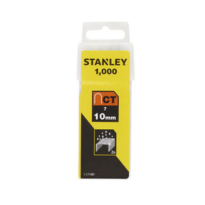 Grapas Stanley de 10 mm Tipo 7 con Recubrimiento de Zinc, Paquete de 1000 - Product Image 1