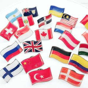 Pin de Solapa con Bandera Nacional de País, Impresión Offset, Resina Epoxi, Insignia de Doble Bandera Personalizada Sin Pedido Mínimo - Product Image 1
