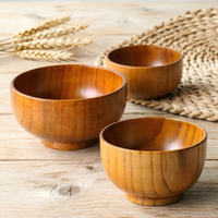 Bol à nouilles instantanées anti-brûlure épais de style japonais, vaisselle de table domestique, bol à soupe chinois en bois – Vente chaude