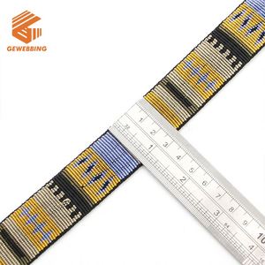 สายรัดผ้าแจ็คการ์ดแบบใหม่ ขนาด 25 มม. 1 นิ้ว สายรัดไนลอนพิมพ์ลายตามสั่ง สายรัดหนาพร้อมลวดลายสำหรับสายกระเป๋า เข็มขัดไนลอน - Product Image 5