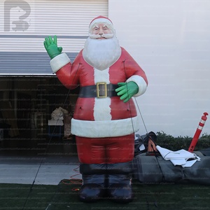 Modèle <span class=keywords><strong>gonflable</strong></span> réaliste géant de Père Noël sur mesure de 4 m pour la décoration de fêtes de Noël/jardins/centres commerciaux/événements - Product Image 3