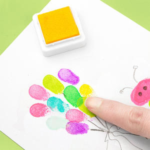 Tampon encreur couleur maternelle enfants peinture au doigt bricolage Graffiti peinture tampon encreur <span class=keywords><strong>3</strong></span>*<span class=keywords><strong>3</strong></span> petit tampon encreur carré - Product Image 2