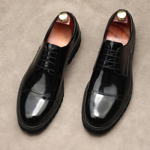 Botas Británicas Chelsea para Hombre, de Verano y Primavera, con Parches, con Cordones, Punta Cuadrada, Altura hasta la Rodilla, Elevadas, Ligeras y Antideslizantes - Product Image 1