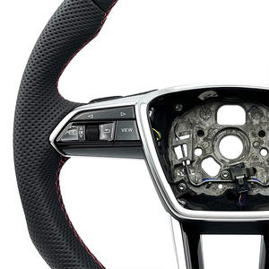 Volante de Cuero Personalizado Completamente Perforado para Audi A3 A4 A5 <span class=keywords><strong>A6</strong></span> C6 TT <span class=keywords><strong>2008</strong></span> - Product Image 4