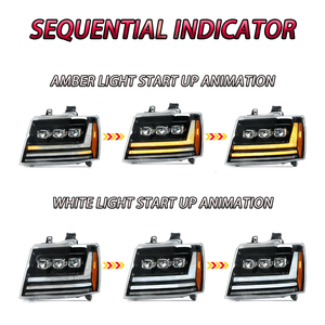 Ensemble de phares LED automatiques SINDAR, accessoires de phare modifiés pour <span class=keywords><strong>Chevrolet</strong></span> <span class=keywords><strong>Tahoe</strong></span> Avalanche Suburban 2007-2014 3ème génération - Product Image 3