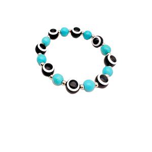 Turkish Evil Eye Beaded <b>Bracelet</b> White Turquoise Elastic Fashion Jewelry Gift <b>Bracelet</b> Style 1 2 3 4 Yiwu Origin - Product Image 5