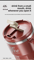 Mug isotherme en acier inoxydable 304, tasse de bureau unisexe avec couvercle, portable pour le bureau/l'extérieur/les voyages, best-seller