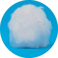 Fibre de polyester microfibre vierge type duvet 0.5D*38mm pour rembourrage
