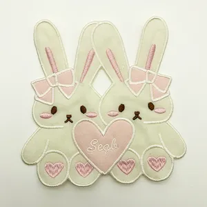 New Product Computer Embroidery Processing Cute Cartoon Rabbit Embroidery Cloth Patch Clothing Accessories