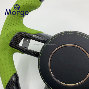 Volant en cuir véritable en fibre de carbone personnalisable pour Mustang, compatible avec les modèles 2015, 2016, 2017, 2018, 2019, 2020, 2021, 2022 - Product Image 4