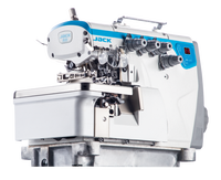 Machine à coudre à surjet Jack E4S (trois fils, quatre fils, cinq fils) à entraînement direct à une aiguille à double aiguille à alimentation différentielle