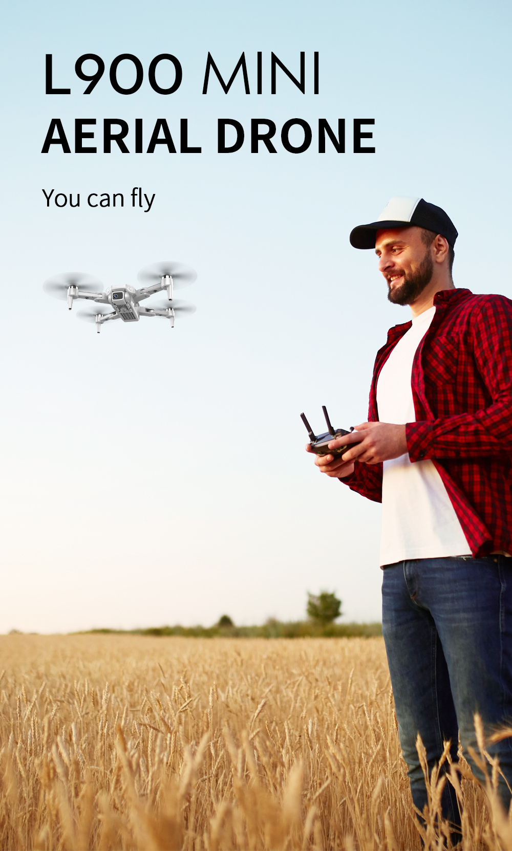 L900 Pro Drone, the quadcopter fuselage is made of high strength and resistant engineering