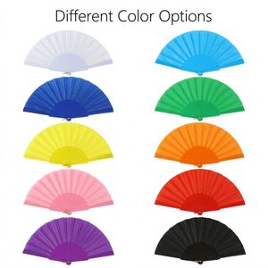 Abanico Plegable de Plástico Personalizado al por Mayor con Tela de Poliéster de 23 cm, Precio de Fábrica para Uso Promocional y Decorativo - Product Image 2