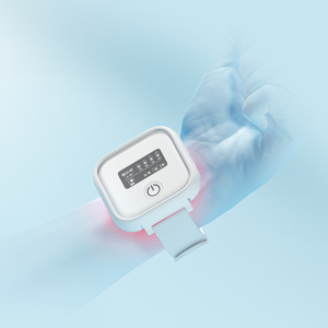 Neue 650nm 8-Laser-Therapie Weiße Armbanduhr GD07-W-2 - Tragbar als Handgelenk-/Nasenclip/Anhänger - Product Image 3