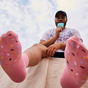 Calcetines personalizados de algodón para jóvenes con diseños de helados, donas, pasteles y dulces - Product Image 5