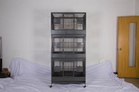 Grande volière à triple étage, nouvelle conception, en fil de fer forgé, cages pour oiseaux reproducteurs, cages pour animaux de compagnie, nichoir en métal pour l'extérieur