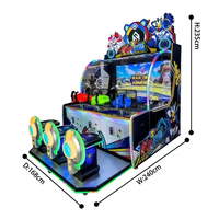 Machine de jeu d'arcade populaire 3 joueurs, thème Robot Mecha God en métal, à monnayeur, écran HD, pour divertissement en centre commercial, garantie 1 an
