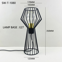 Lampe de plafond moderne pour table à manger, 220V, petite lampe de chevet pour hôtel, cage à fils LED, lampe de bureau vintage verticale
