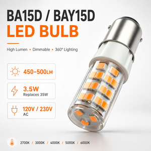 BA15D BAY15D 5W LED Marine Navigation Bulb AC 120V/230V 450-500LM 45LED PC Ceramic CE RoHS 2-Year Warranty Boat Ship - Product Image 1