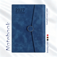 Carnet de notes personnalisé en cuir cousu, couverture rigide A4, cadeau promotionnel pour entreprise et bureau