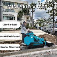 Mini-chargeuse compacte diesel avec moteur KUBOTA, livraison gratuite, plusieurs accessoires à haut débit