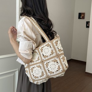 Sac fourre-tout d'été en crochet style Granny pour femme, nouvelle collection 2026, grande capacité, tissé, pour la plage et les sorties - Product Image 2