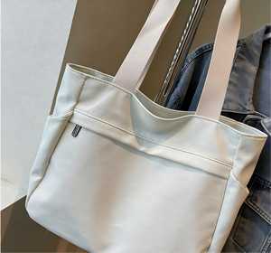 Custom Logo Women's Eco-friendly Recyclable 10oz Cotton <b>Canvas</b> <b>Tote</b> Bag with Long Handle for Beach and Shopping Use - Product Image 4