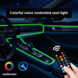 Nâng Cấp Xe Nội Thất 3/4/5/7/8M RGB LED SMD5050 Môi Trường Xung Quanh Ánh Sáng Dải 5W Ứng Dụng Điều Khiển Từ Xa Sợi Quang Neon Chiếu Sáng Phổ - Product Image 5