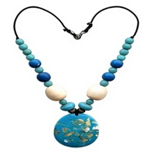 Trendy Fashion Statement Resin <b>Necklace</b> Women's Acrylic Resin Beaded Chain Party Jewelry <b>Blue</b> Multi-Color Statement <b>Necklaces</b> - Product Image 6