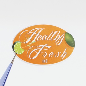 ملصقات شعار الشركة المخصصة في لفات ملصقات الوجبات السريعة بيضاوية الشكل للمشروبات - Product Image 5