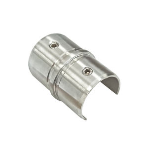 Dayanıklı özelleştirilebilir silindirik merdiven cam küpeşte paslanmaz çelik korkuluk yuvarlak boru bağlantı parçaları - Product Image 3